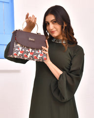 Leather Flower Sling Bag