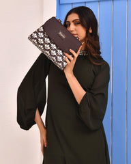 Leather Sling Bag Traditional Print