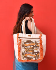 Jute Handwork Tote Bag
