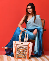 Jute Handwork Tote Bag