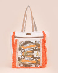 Jute Handwork Tote Bag